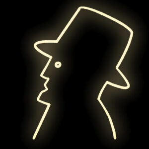 Buste Man - with hat - Folon